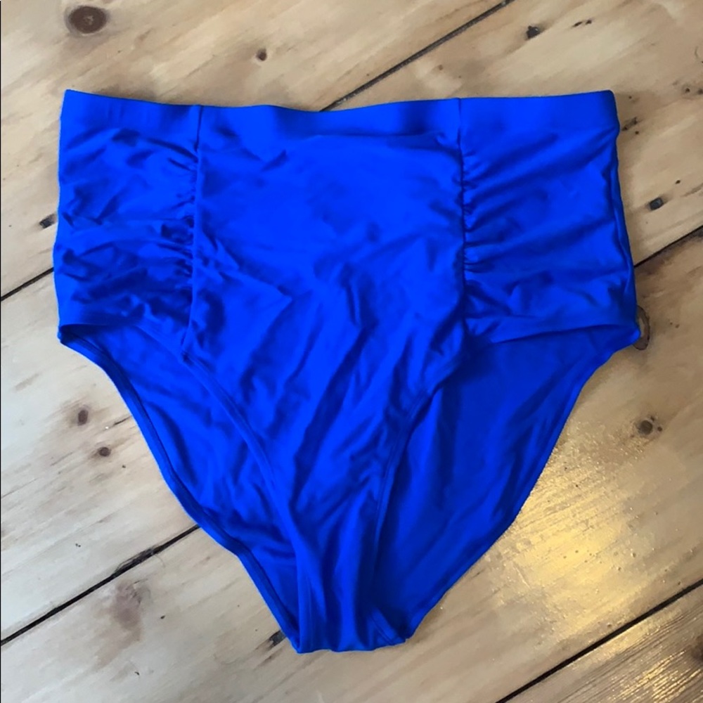 Forever 21+ Blue High Waist Bikini Bottoms 3X